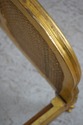 74950: Antique Gold Gilt Queen Size Cane Back Bed