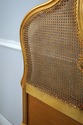 74950: Antique Gold Gilt Queen Size Cane Back Bed