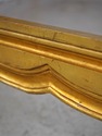 74950: Antique Gold Gilt Queen Size Cane Back Bed