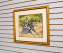 F44529EC: Nat Davis Signed Watercolor Of Wheelbarr