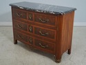 65784EC: HENREDON French Louis XV 3 Drawer Marble 