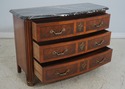 65784EC: HENREDON French Louis XV 3 Drawer Marble 