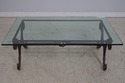 65810EC: Iron Base Glass Top Coffee Cocktail Table