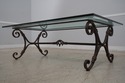 65810EC: Iron Base Glass Top Coffee Cocktail Table