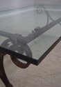 65810EC: Iron Base Glass Top Coffee Cocktail Table