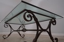 65810EC: Iron Base Glass Top Coffee Cocktail Table