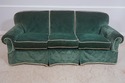 F65761EC: DAPHA Vintage Green Mohair Sofa w. Down 