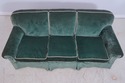 F65761EC: DAPHA Vintage Green Mohair Sofa w. Down 