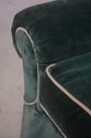 F65761EC: DAPHA Vintage Green Mohair Sofa w. Down 