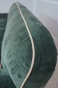 F65761EC: DAPHA Vintage Green Mohair Sofa w. Down 