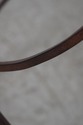 L70169: Mahogany Leather Top Steel Frame End Lamp 