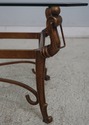 70158: Regency Style Wrought Iron Glass Top Coffee
