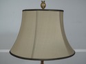 39358: Steel & Brass Quality Floor Lamp w. Shade	