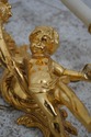 LF61642EC: Pair Cherub 2 Arm Lighted Brass Wall Sc