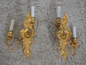 LF61642EC: Pair Cherub 2 Arm Lighted Brass Wall Sc