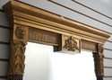 75006: Regency Style Black & Gold Mirror w. Lion H