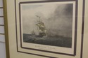 F57189EC: Framed & Matted Homeward Bound Tall Ship