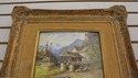 F57063EC: Artist Signed Mountain Scene Framed Oil 