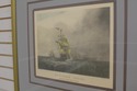 F57184EC: Vintage Tall Ship Engraving Homeward Bou