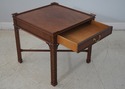 65637EC: BAKER Chippendale Mahogany 1 Drawer Lamp 