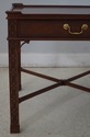 65637EC: BAKER Chippendale Mahogany 1 Drawer Lamp 