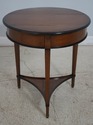 65727EC: Pair French Round 1 Drawer Lamp Tables