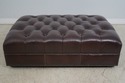 65702EC: HANCOCK & MOORE Large Brown Leather Ottom