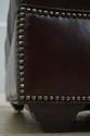 65702EC: HANCOCK & MOORE Large Brown Leather Ottom