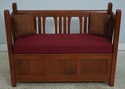 75122: STICKLEY Mission Oak Hall Storage Settee