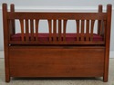 75122: STICKLEY Mission Oak Hall Storage Settee