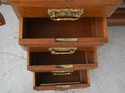 F75064: Rare Victorian Triple Mirror Oak Dressing 