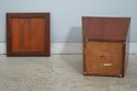 75100/01: Pair STICKLEY Cherry Storage Taboret Lid