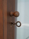 75137: STICKLEY 1 Door Cherry Curio Display Cabine