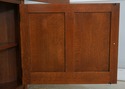 75121: STICKLEY Mission Oak Leaded Glass Corner Ca