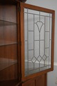 75121: STICKLEY Mission Oak Leaded Glass Corner Ca