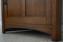 75121: STICKLEY Mission Oak Leaded Glass Corner Ca