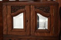 F75064: Rare Victorian Triple Mirror Oak Dressing 