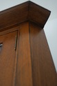 75121: STICKLEY Mission Oak Leaded Glass Corner Ca
