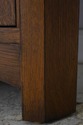 75121: STICKLEY Mission Oak Leaded Glass Corner Ca