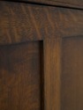 75121: STICKLEY Mission Oak Leaded Glass Corner Ca