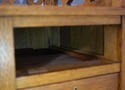 F75064: Rare Victorian Triple Mirror Oak Dressing 