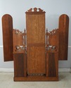 F75064: Rare Victorian Triple Mirror Oak Dressing 
