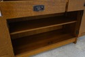 75103: STICKLEY Mission Oak Leaded Glass China Cab