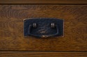 75103: STICKLEY Mission Oak Leaded Glass China Cab