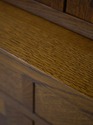 75103: STICKLEY Mission Oak Leaded Glass China Cab