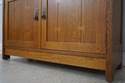 75103: STICKLEY Mission Oak Leaded Glass China Cab