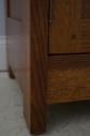 75103: STICKLEY Mission Oak Leaded Glass China Cab