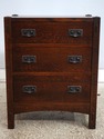 75119: Pair Of STICKLEY Mission Oak 3 Drawer Night