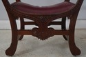 F75183: Renaissance Revival Carved Oak Leather Sea