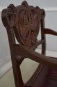 F75183: Renaissance Revival Carved Oak Leather Sea